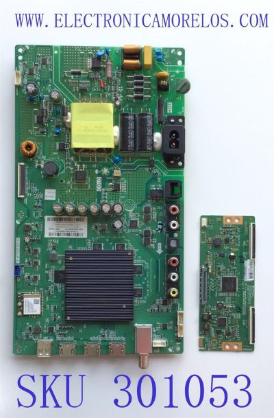 KIT DE TARJETAS PARA TV VIZIO / NUMERO DE PARTE MAIN 3643-0232-0150 / TP.MT5597.PC768 / 3643-0232-0395 / HV430QUB-H10 / T-CON 6871L-5951A / 6870C-0769A / 5951A / V18_43-65UHD-TM120_V1.0 / DISPLAY LC430EQY (SM)(A3) / MODELO V435-G0 LAUKQEKV